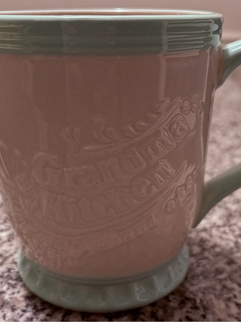 Ceramic Accent Mug in Mint Trim